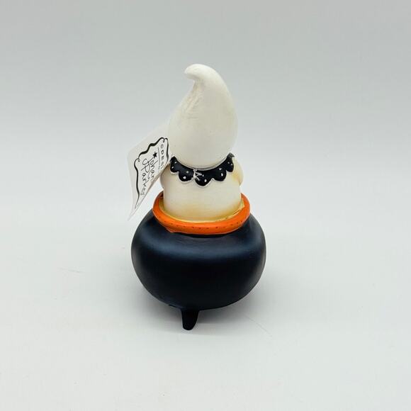 Johanna Parker Transpac Mini Ghost In Cauldron LED Light Up Halloween Decor NEW - Picture 3 of 6